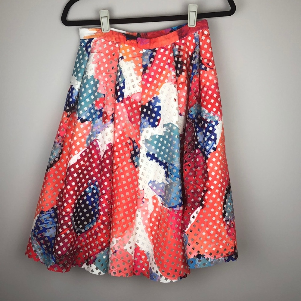 Trina Turk colorful cutout skirt